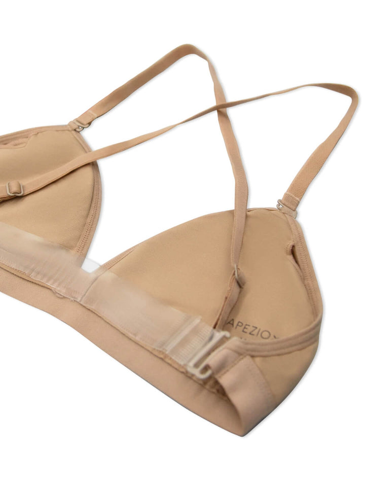 Capezio Deep Neck Clear Back Bra