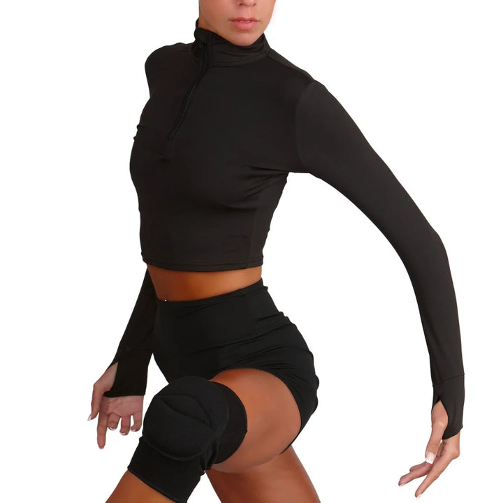 Silky Dance Zip Crop