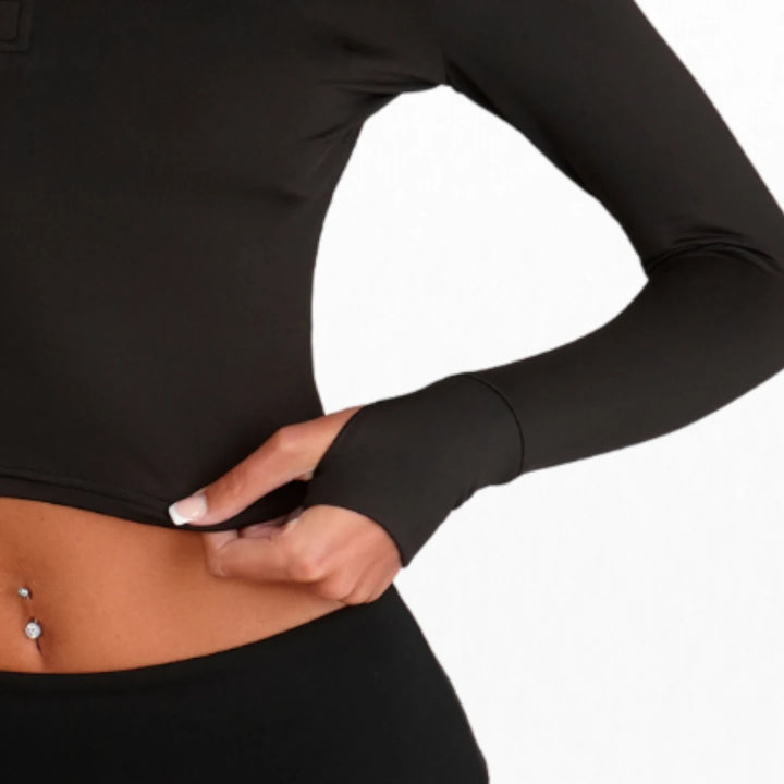Silky Dance Zip Crop