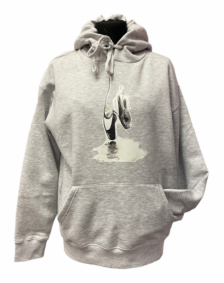Black & White Pointes Hoodie Grey