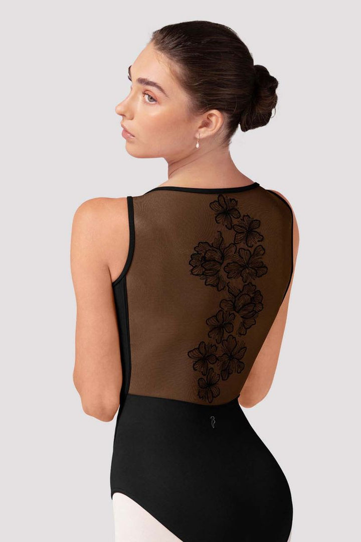 Bloch Embroidered Boat Neck Leotard