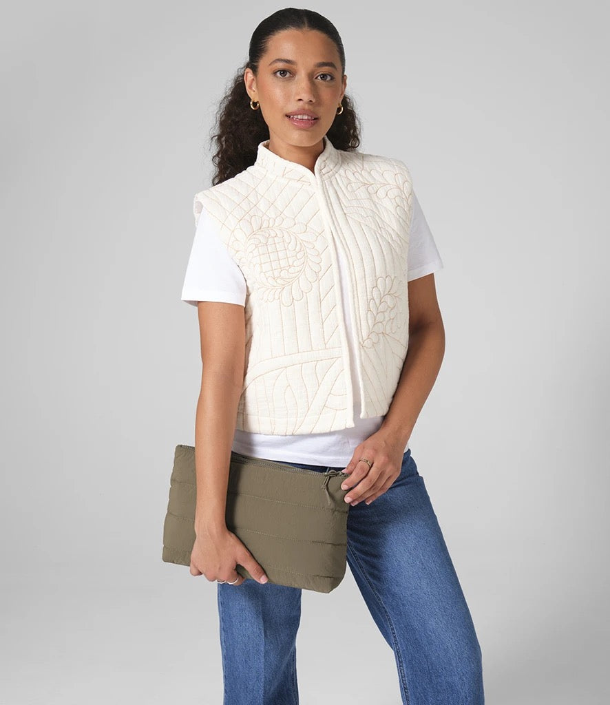Quilted Accessory Case Sage