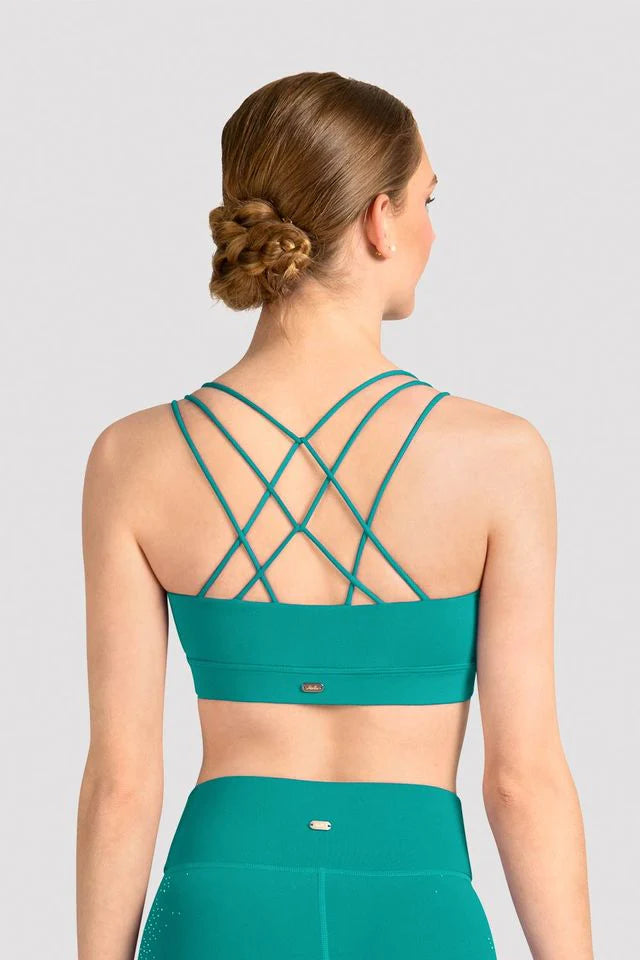 Mirella Celeste Cross Back Crop Top