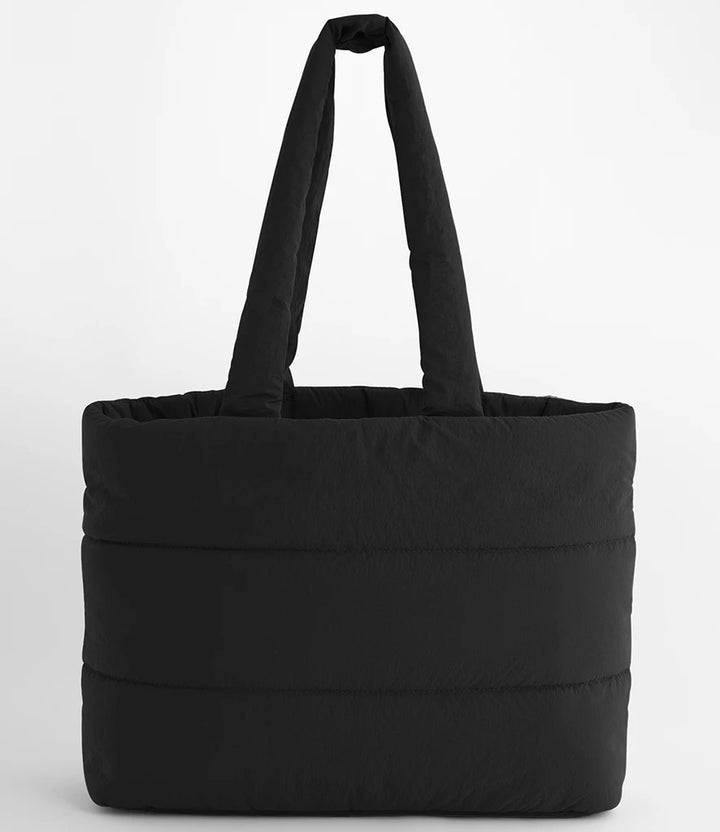 Quilted Tote Bag Black