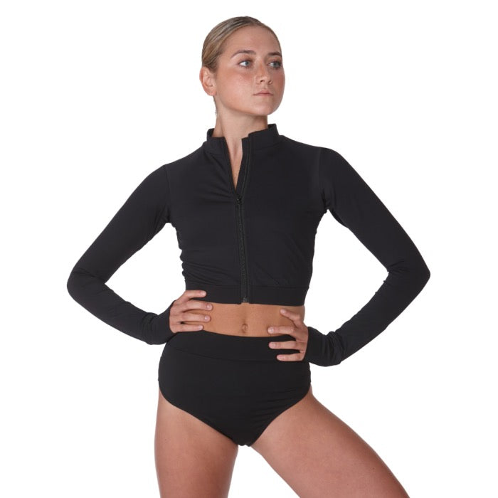 Silky Dance Full Zip Crop Jacket