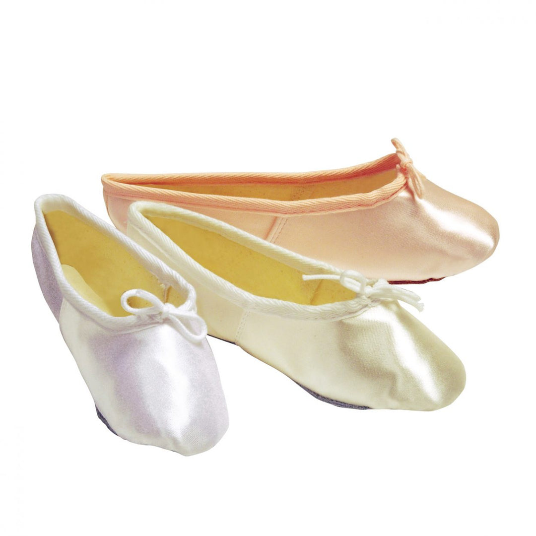 T&P Satin FS Ballet Shoe White