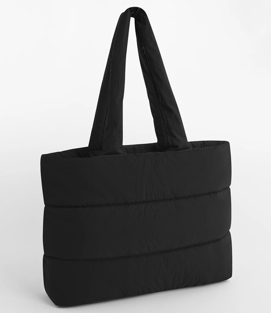 Quilted Tote Bag Black