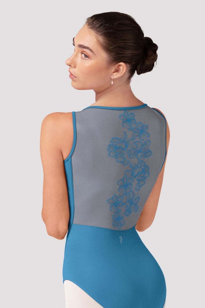 Bloch Embroidered Boat Neck Leotard