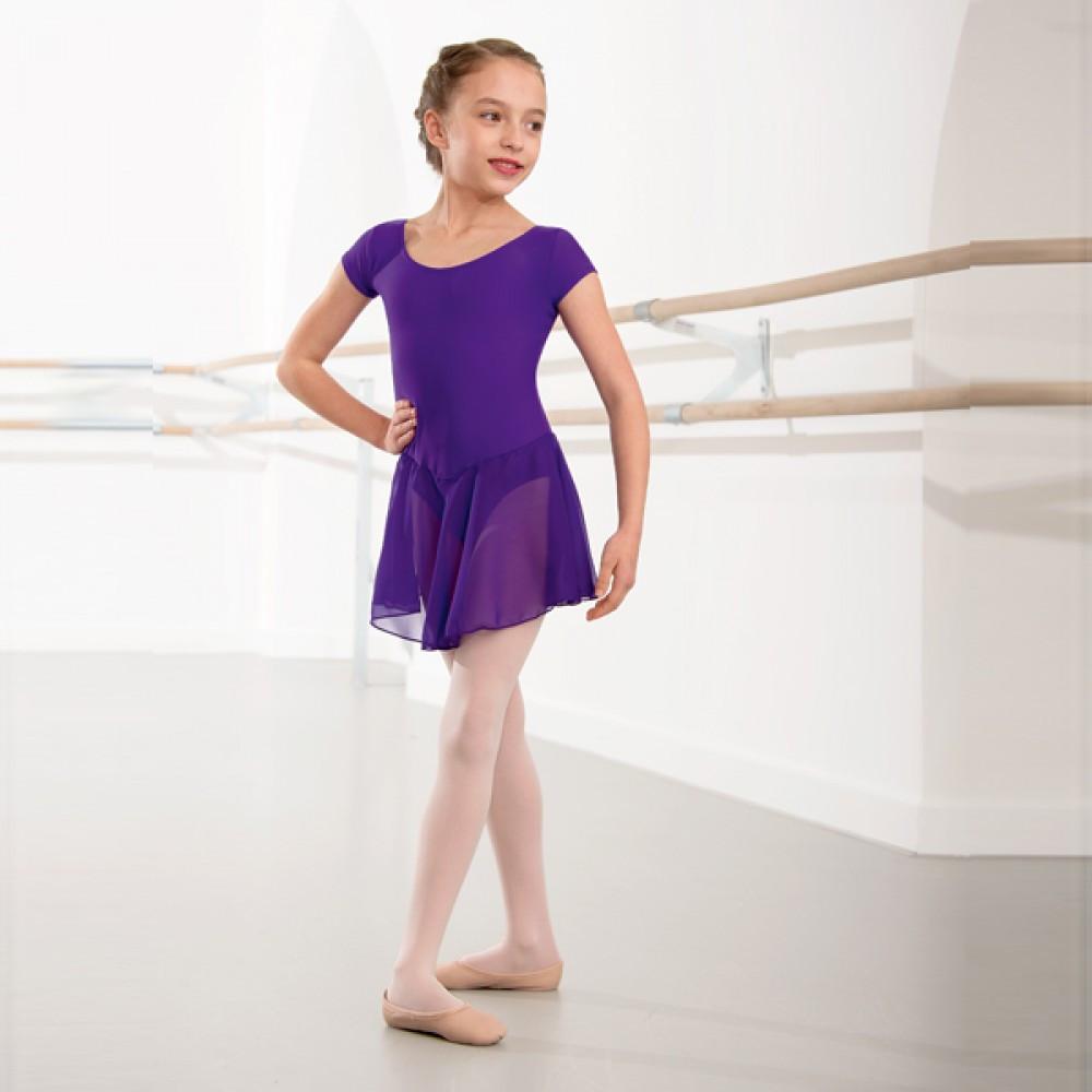 Voile Skirted Leotard Violet