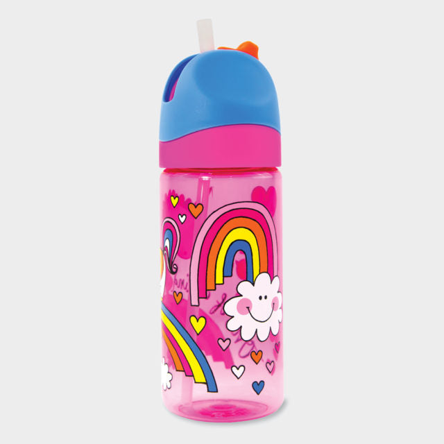 Drinks Bottle With Straw Unicorn