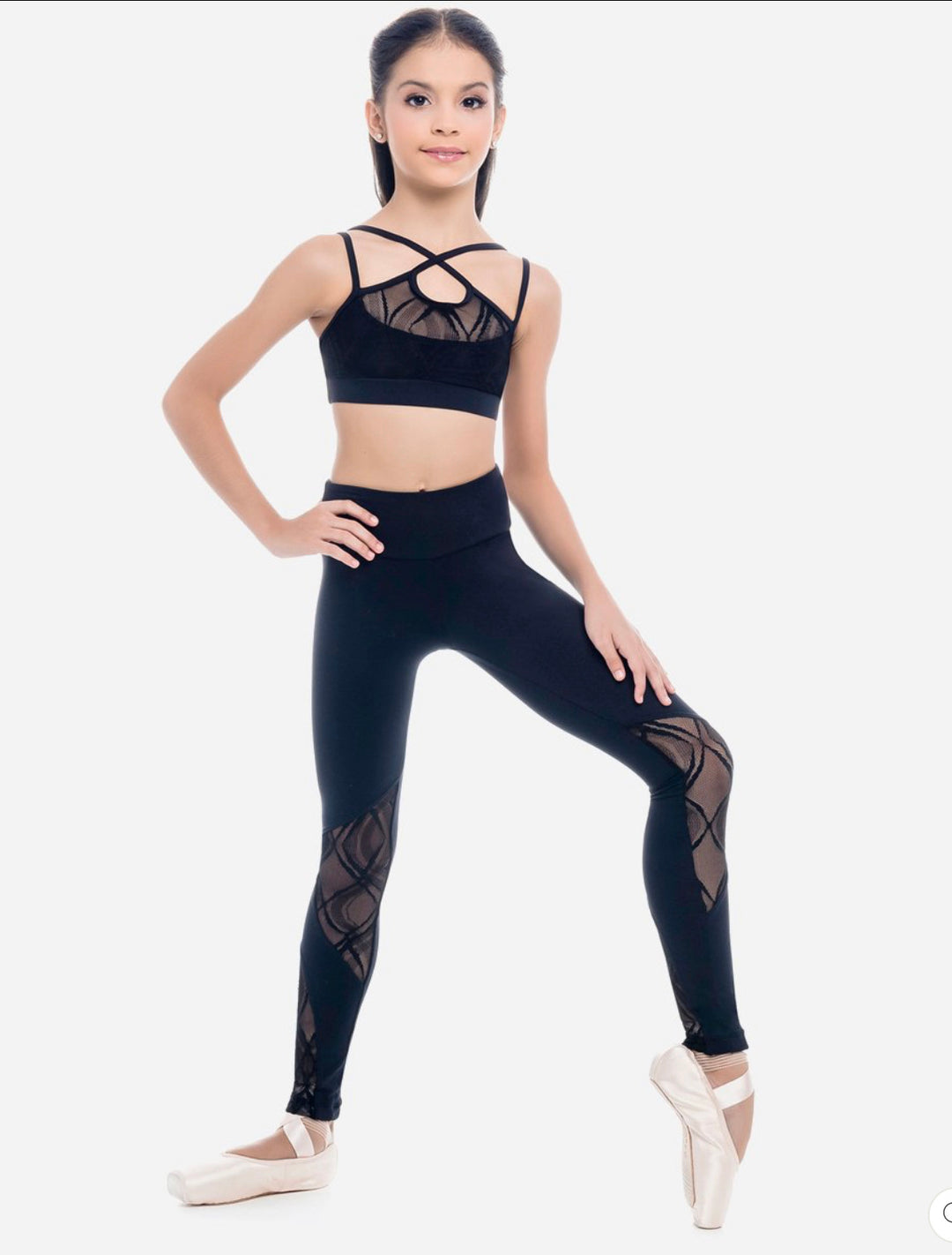 SD Detail Dance Leggings Black