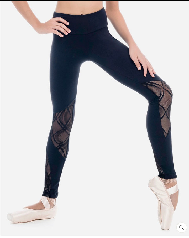 SD Detail Dance Leggings Black