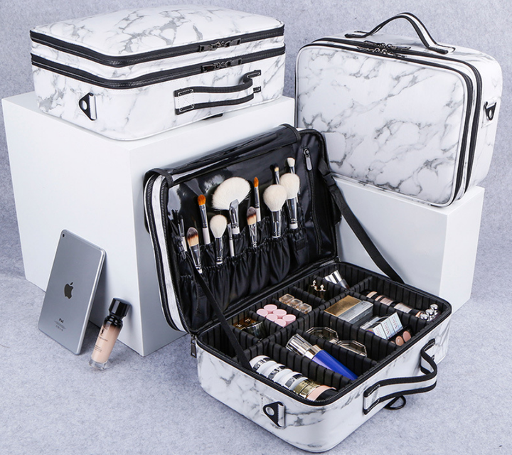 Mad Ally Makeup Case Large Marble